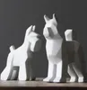 Creative ceramic dog home decor crafts room decoration ceramic kawaii ornament porcelain animal figurines decorations dog statue7029852