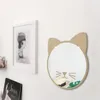 Adesivi da parete Ins Nordic Wooden Crown Cloud Ice Cream Stars Cat Children Acrilic Decorative Mirror Decorazione per la casa Strumento di specchio artistico