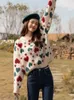 Suéteres de mujer Otoño Invierno Japonés Casual Suelto Dulce Lindo Jumpers Estilo Preppy Corazón Jacquard Todo fósforo Jerseys de punto 231118