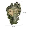 Decoratieve beeldjes tuin groene vrouw decoratie verlegen houten elfhars standbeeld hanger tuinieren ornament outdoor voor landhuis