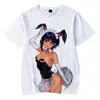 Camisetas masculinas Saikin yatotta empregada gaio ayashii de camiseta 3d de verão curta Mulheres homens anime tee fofa tee