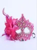 Party Blumenmaske Halloween Venezianische Maskerade Performance Party Leder Patch Gold Rosa Spitzenmaske GB4186000512