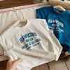 T-shirty 2023 Summer Boys Niepowtarzalne koszulki Baby Children Children Kamizelka Dwa kolory P230419