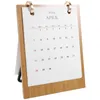 Calendario Decoración Escritorio de pie Calendario volteado Papel Planificador mensual Calendario con soporte de madera para la oficina en casa 231118