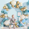 Decorazione per feste Kit arco ghirlanda di palloncini blu Buon compleanno Decorazioni per matrimoni Coriandoli per bambini Forniture per palloncini Baby Shower Latex