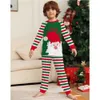 Familjsmatchande kläder Julpyjamas Green Cartoon Xmas Print Sleepwear Holiday Baby Clothes Home Child Set 231118