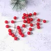 Decorative Flowers Berry Picks Berries Christmas Red Fake Stems Holly Crafts Wreaths Holiday Decor Artificial Branches Tree Inserts