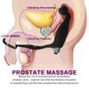 Analspielzeug Männlicher Prostata-Massagegerät Plugs Vibrator Silikon Butt Plug für Männer Buttplug Verzögerung Ejakulation Ring Vibratoren Sex 230419