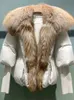 Women's Down Parkas 2023 Loose Large Real Silver Fur Collar White Duck Jacket Women Winter Luxury Puffer Coat Oversize Feather Outwear 231118
