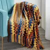 Coperte Boho Letto Coperta scozzese Geometria Aztec Baja Coperte Etnico Copridivano Fodera Decor Tiro Appeso a parete Arazzo Tappeto Cobertor 231118