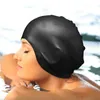 Bérets Protection des oreilles bonnets de natation grande taille couleur unie cheveux longs chapeau haute qualité Silicone étanche hommes femmes nager