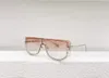 نظارة شمسية بدون إطار بدون إطار ذهبي وبني متدرج نظارات شمسية للرجال من Sonnenbrille ظلال UV400 مع صندوق