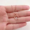 Choker Round Flower CZ Stone Necklace for Women Girls Anniversary Fashion Charms Halsband smycken grossist DWN249