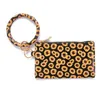 Party Favor Leopard Print Pu Tassels Armband Keychains Bag Rainbow Flower Cactus Printing Leather Wallet Keys Holder Women Smycken Dhiza