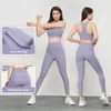 Calças ativas Anti Rolling High Sely Yoga Mulheres de quatro vias Esportes de esportes sem ginástica Leggins de ginástica Leggins Reflexivo Faixa Reflexiva