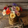 Decorative Flowers 1pc Fall Silk Daisy Artificial Branch For Home Wedding Autumn Decoration Fake Plastic Stem Flower