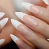 False Nails Extra Long Sharp Nail Classic White Stiletto French Tips Stilettos Beige Orange Pink Salon Acrylic Art