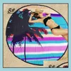 Towel Round Beach Sarong Bath Towels Party Christmas Decorations Cotton Printed Table Cloth Vintage Yoga Picnic Mat Wall Dec Dhjaz