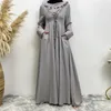 Vêtements ethniques femme musulman Ababya robes en Satin élégant dubaï turquie arabe islamique Caftan saoudien en mousseline de soie robe Simple