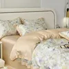Bedding sets Summer Cool and Silky Four piece Set 60 Count Lycee Print Duvet Cover Pillowcase Bed Luxury 231118