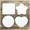 Party Favor Paper Coloring Pictur Puzzles Sublimation Blank Diy White Kids Game Gift Jigsaws Barn Målar Round Square Toy 4 DHT4B