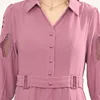 Vestido de gola polo feminino 2023 outono novo estilo coreano gracioso e elegante costura de comprimento médio roupas femininas saia de linha a