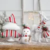 その他のお祝いのパーティー用品ガンゲン装飾雪だるまスレッジエルクリスポーラルベアクリスマスツリーデスクトップウィンドウディスプレイ231118