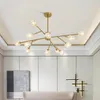 Kolye lambaları Modern oturma odası lambası Nordic Led Chandelier Minimalist Atmosfer Restoran Işık Lüks Moleküler Yatak Odası Lappendent