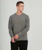 Męskie topy z długimi rękawami joga sportowa koszulka wysoka sprężysta prędkość sucha okrągła szyja fitness ubrania na gimnastyczne ubrania