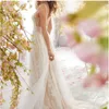 캐주얼 드레스 여성의 우아한 클래식 흰색 섹시 V- 넥 소매 소매 레이스 파티웨어 레이디 웨딩 드레스 여자 의류 s-2xl