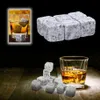 6pcs Whiskey Stones Sipping Ice Cube Cooler Wiederverwendbarer Whiskey Ice Stone Whiskey Natural Rocks Bar Weinkühler Party Hochzeitsgeschenke