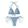 Mulheres Swimwear Mulheres 2023 Design Bikini Set Dot Print Designer Banheiras Fiess YS222