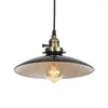 Подвесные лампы 60 Вт Retro Loft в стиле Edison Vintage Industrial Light Lamp с белой металлической пластинкой Luminarias