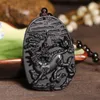 Pendentif Colliers Naturel Obsidian Kirin Collier Hommes et Femmes Bijoux Fine