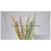 زهور الزهور الزهور أكاليل أرجوانية البرتقالية الخزامى اليدوي الاصطناعي مطعم غرفة نوم عرض رومانسية زهرة مزيفة dhd2g