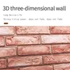 Wall Stickers 5pcs 3D Brick Sticker Self-Adhesive PVC Wallpaper For Bedroom Waterproof Oil-proof Kitchen DIY Home Decor