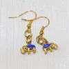 Dangle Earrings Whoelesale Price 10 9mm Cloisonne For Women Girls Gifts Gold-color Elephant Enamel Eardrop Charms Jewelry B3010