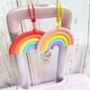 Rainbow Baggage Tag Party Favor Silikonowe wakacyjne samoloty