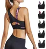 Brevband sportbh hög elastisk yogatoppar vadderad push up fitness brassiere fitness sportstank topp kvinnlig sport yoga bra4030628