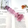 Anal Toys Glass Dildo Pink Rose Flower Shape Vaginal Butt Plug Self Comfort Masturbator Sex For Woman 230419