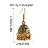Dange oorbellen retro Bollywood Kundan Jhumka Jhumki Drop for Women Gold Color Bell Tassel Earring Gypsy Fashion Sieraden