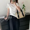 Fashion Tops for Women Snowflake Cotton Shirts Linen Embroidery Logo Short Sleeve T-shirt Casual Shirts Black White S M L