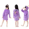 Pyjamas Girls Anime Bathrobe Robes For Children Boys Sleepwear Child Hooded Winter Nightgown Babies Toddler Unicorn Robe 231118
