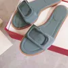 Top Quality Designer Sandals Womens slippers Open Toe genuine leather Flatform Wide-band knit Vamp Ridged Outdoor Beach Flat Slipper Size 35-42 With box
