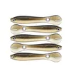 5 pçs/lote 2g/6g pesca isca de pesca macia cauda oscilante pequena isca de loach artificial silicone biônico swimbait para pike bass pesca pesca iscas de pesca silicone