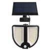 Outdoorowa lampa ścienna LED Solar Lights 90LED Regulowane podwójne regulację jasnoprawnego Solar Dusk to Dawn, IP65 Wodoodporne zasilane światło powodziowe dla ganku w nagłych wypadkach