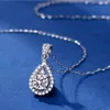 Colar de designer de joias de luxo para namoro colar de gota de água S925 conjunto com pingente de diamante de zircônia como presente para namorada joias acessórios de vestido clássico