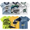 T-shirts Garçons Filles T-shirts De Bande Dessinée Enfants Dinosaure Imprimer T-shirt Pour Garçons Enfants D'été À Manches Courtes T-shirt Coton Tops Vêtements 2-8Y P230419