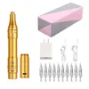 Tätowiermaschine Goldfarbe Permanent Make-up Kit Rotary Pen Liner Shader Microblading Augenbrauen Eyeliner Lippe mit Kartuschennadel