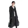 Women's Jackets 2023 designer organza flanged stitching hollowed out irregular long trench coat 230418